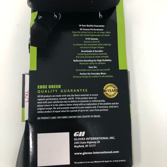 NEW Edge Active Element Outdoor Sports Gloves L/XL - Picture 6 of 8